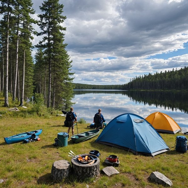 Comment organiser un camping pour une expédition en canoë sur les lacs de Finlande?